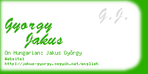 gyorgy jakus business card